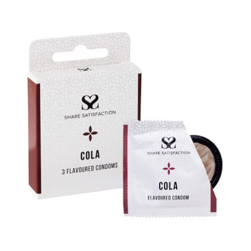 Share Satisfaction Cola Flavoured Condoms 3 Pack - Share Satisfaction Condoms