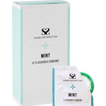 Share Satisfaction Mint Flavoured Condoms 12 Pack - Share Satisfaction Condoms