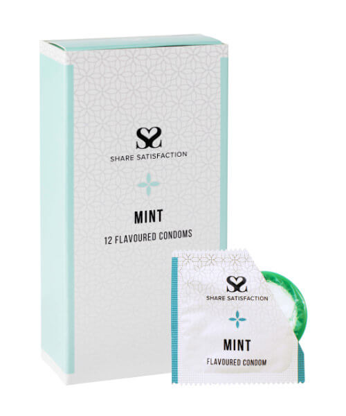 Share Satisfaction Mint Flavoured Condoms 12 Pack - Share Satisfaction Condoms