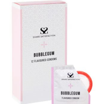 Share Satisfaction Bubblegum Flavoured Condom 12 Pack - Share Satisfaction Condoms