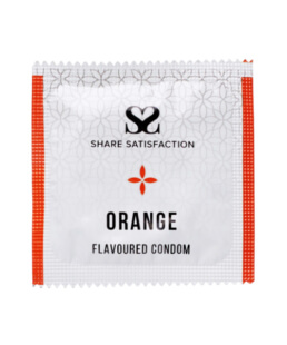 Share Satisfaction Orange Flavoured Condoms - 100 bulk pack