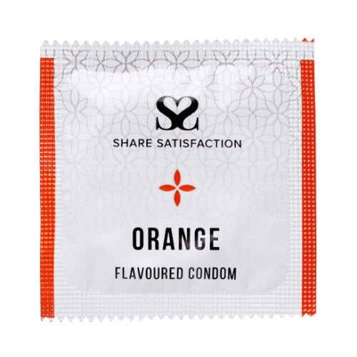 Share Satisfaction Orange Flavoured Condoms 100 Bulk Pack - Share Satisfaction Condoms