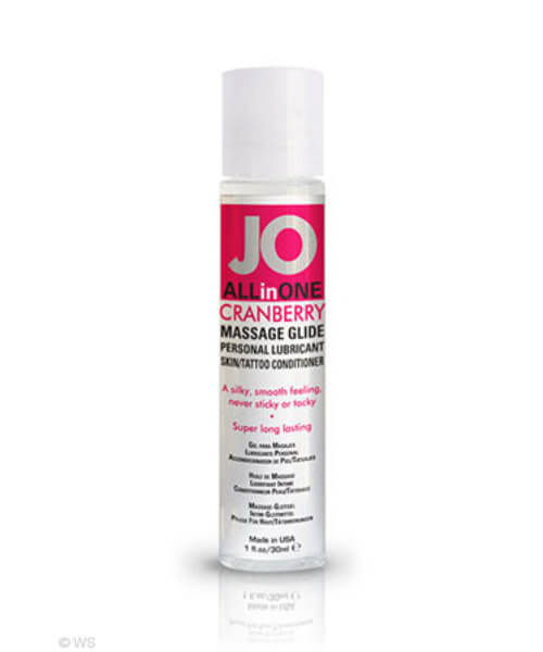 JO Massage Glide Cranberry 1oz/30ml Single