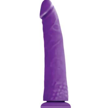 Colours Pleasures Thin 8 in. Dildo Purple