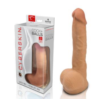 CyberSkin Cyber Cock with Balls Medium