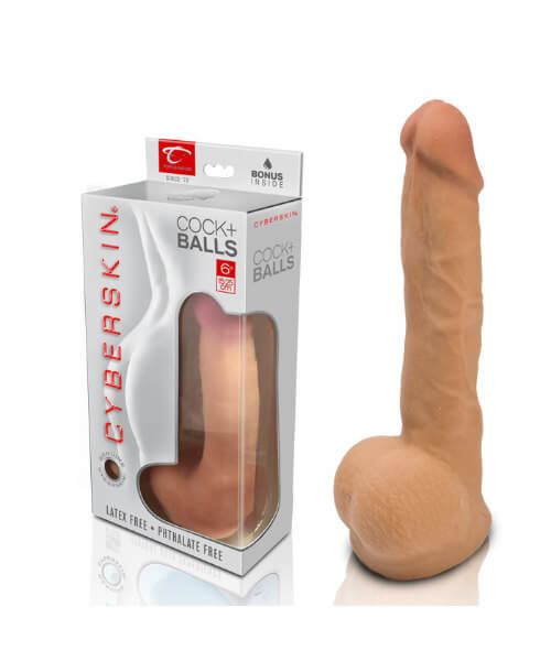 CyberSkin Cyber Cock with Balls Medium