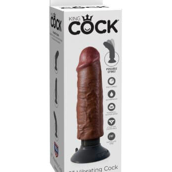 King Cock 6 in. Vibrating Cock