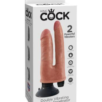 King Cock Double Vibrating Double Penetrator