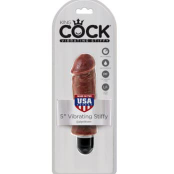 King Cock 5 in. Vibrating Stiffy White Flesh