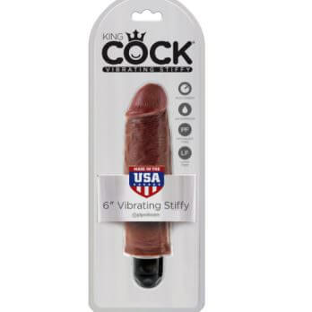 King Cock 6 in. Vibrating Stiffy Black