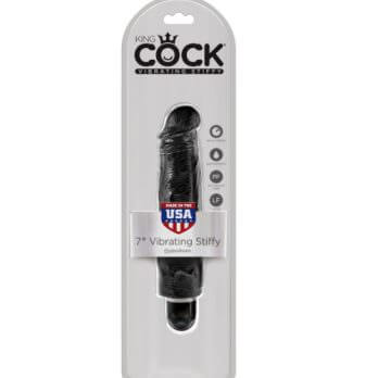 King Cock 7 in. Vibrating Stiffy White Flesh