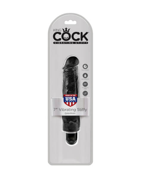 King Cock 7 in. Vibrating Stiffy White Flesh