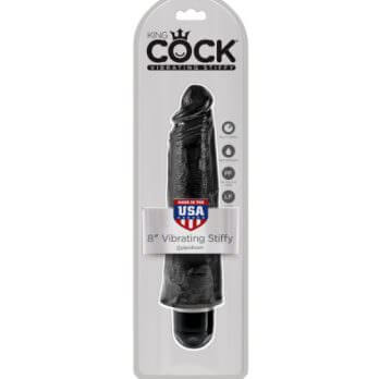 King Cock 8 in. Vibrating Stiffy White Flesh