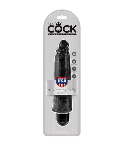 King Cock 8 in. Vibrating Stiffy White Flesh