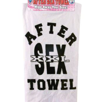 AFTER SEX TOWEL WITH HEADER CARD