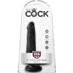 King Cock 6 in. Cock with Balls Flesh