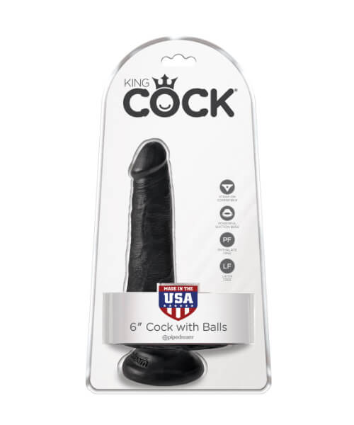 King Cock 6 in. Cock with Balls Flesh