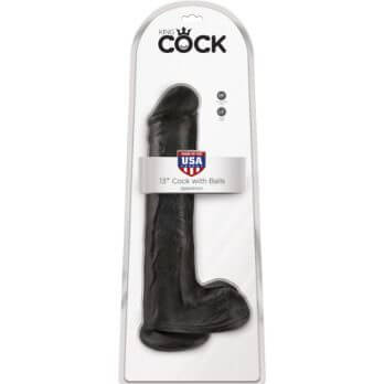 King Cock 13 in. Cock with Balls Black