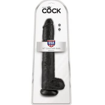 King Cock 14 in. Cock with Balls Flesh