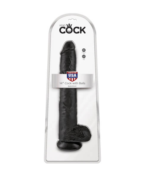 King Cock 14 in. Cock with Balls Flesh