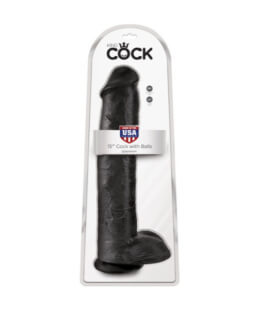 King Cock 15 in. Cock with Balls Brown