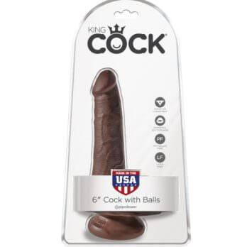 King Cock 6 in. Cock with Balls Flesh