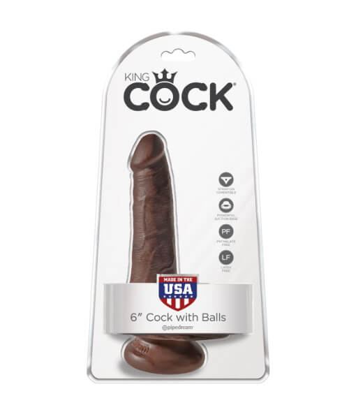 King Cock 6 in. Cock with Balls Flesh