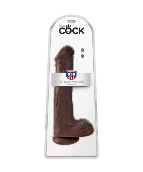 King Cock 13 in. Cock with Balls Black