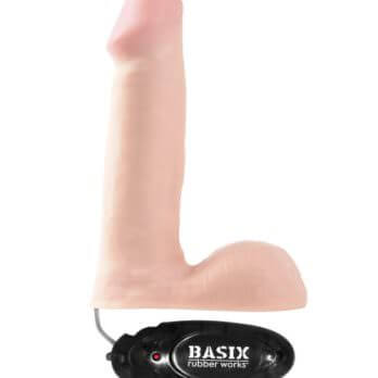 BASIX 6 INCH VIBRATING DONG (FLESH)