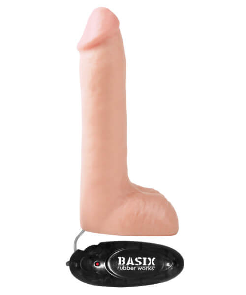 BASIX 8 INCH VIBRATING DONG (FLESH)