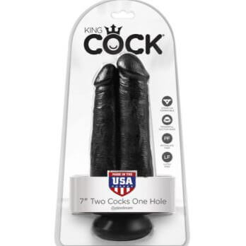 King Cock 7" Two Cocks One Hole