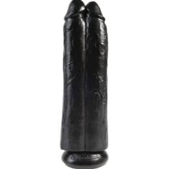 King Cock 11" Two Cocks One Hole