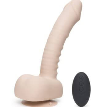 Uprize Remote Control Rising 8 Inch Vibrating Realistic Dildo Flesh