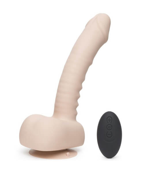 Uprize Remote Control Rising 8 Inch Vibrating Realistic Dildo Flesh