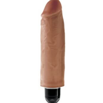 King Cock  6 in. Vibrating Stiffy  Tan