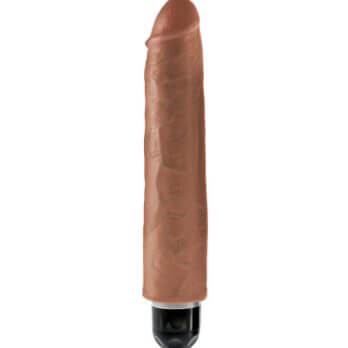 King Cock  10 in. Vibrating Stiffy  Tan