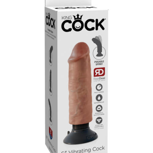 King Cock 6 in. Vibrating Cock