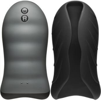 OptiMALE - Silicone Warming Stroker - Rechargeable - Vibrating