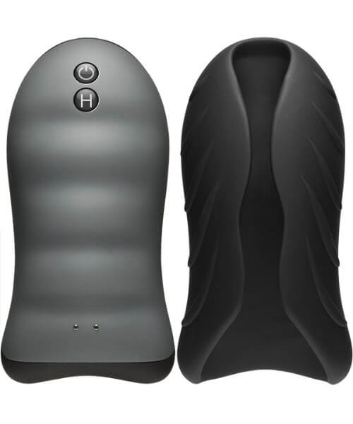 OptiMALE - Silicone Warming Stroker - Rechargeable - Vibrating