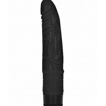 8 Inch Slight Realistic Dildo Vibe - Black