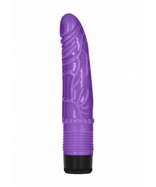 8 Inch Slight Realistic Dildo Vibe - Black