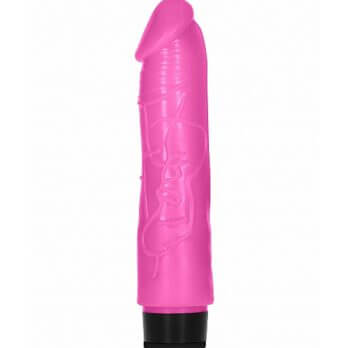 8 Inch Thick Realistic Dildo Vibe - Black