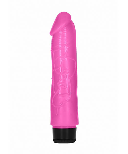 8 Inch Thick Realistic Dildo Vibe - Black