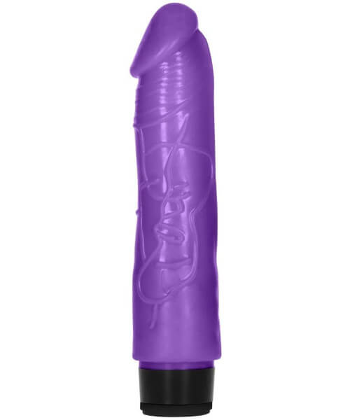 8 Inch Thick Realistic Dildo Vibe - Black