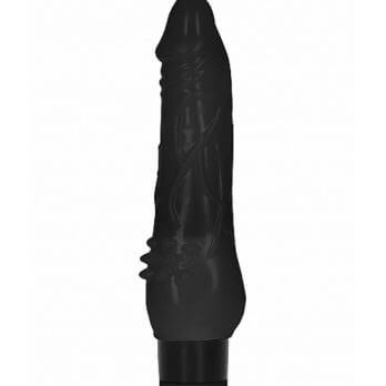 8 Inch Fat Realistic Dildo Vibe - Black