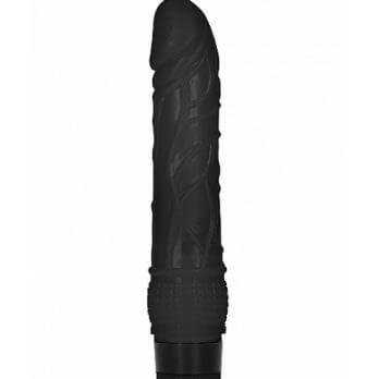 8 Inch Thin Realistic Dildo Vibe - Black