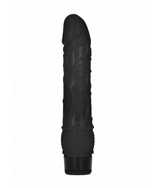 8 Inch Thin Realistic Dildo Vibe - Black