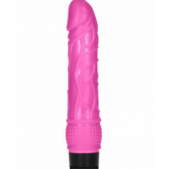 8 Inch Thin Realistic Dildo Vibe - Black