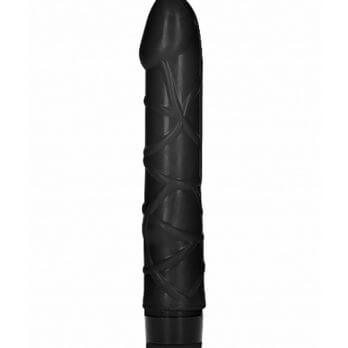 9 Inch Slim Realistic Dildo Vibe - Black