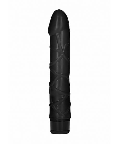 9 Inch Slim Realistic Dildo Vibe - Black